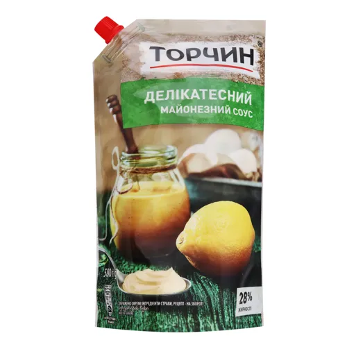 Соус майонезний 28% Деликатесний Торчин д/п 520г