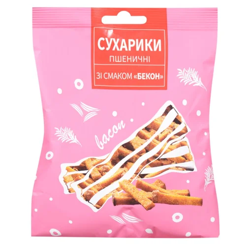 Сухарики Субота пшеничні зі смаком бекону 90г