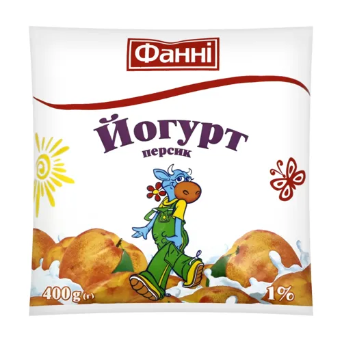 Йогурт 1% Персик Фанні м/у 400г