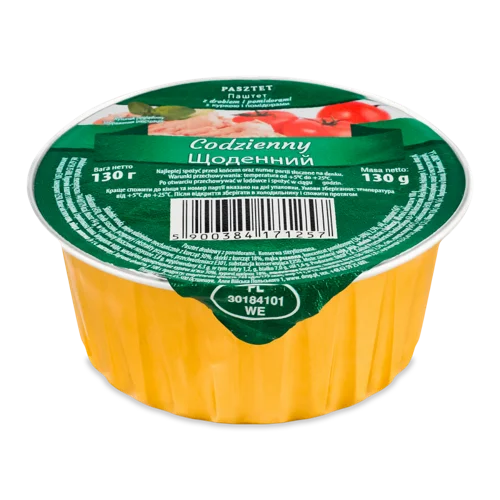 Паштет З Куркою Та Помідорами Щоденний, стерилізований, ст 130г