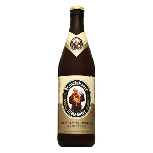 Пиво 0.5л 5% світле пастеризоване Premium Weissbier Naturtrub Franziskaner пл