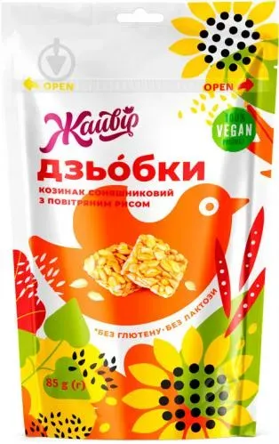 Дзьобки Козинак Ядро соняшн.+повітр.рис 85г Жайвір