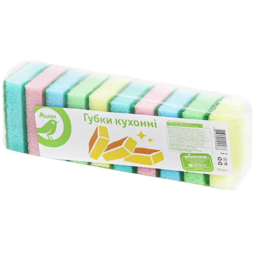 Губки кухонні Auchan 10шт