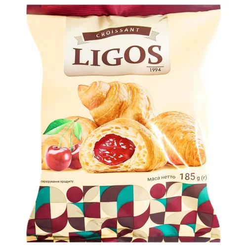 Круасан Ligos з начинкою зі смаком вишні 185г