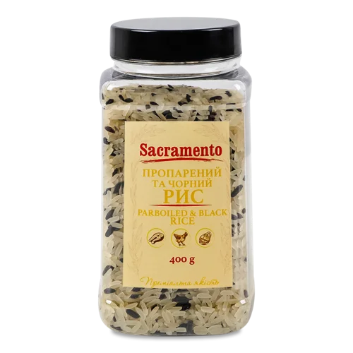 Рис Пропарений Чорний Sacramento В/ґ 400г