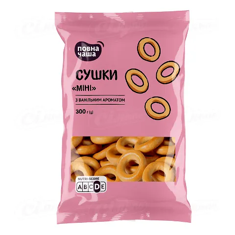Сушки «Повна Чаша»® Міні з ванільним ароматом, 300г