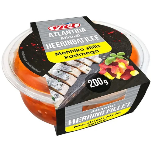 Філе оселедця атлантичного Vici шматочки в соусі по-мексиканськи 200г