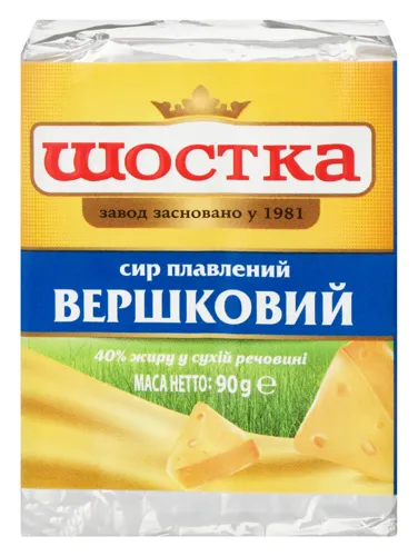 Сир плавлений 40% Вершковий Шостка м/у 90г