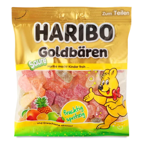 Желейні Цукерки Sour Gold Bears Haribo, в/ґ, 175г