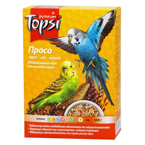 Корм для хвилястих папуг Topsi Просо 550г