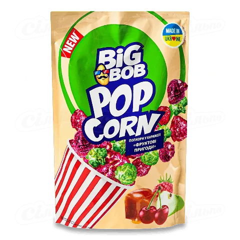 Попкорн Big Bob Фруктові пригоди у карамелі 85г