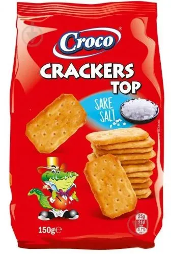Крекер CROCO CRACKERS TOP солений 150г