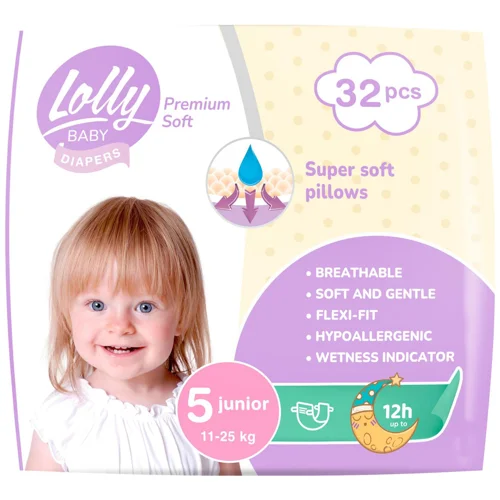 Підгузки Lolly Baby Premium Soft Junior 5 11-25кг 32шт