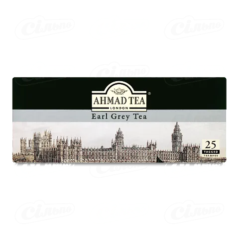 Чай Ahmad Tea Earl Grey чорний з бергамотом 25 пакетів по 2г