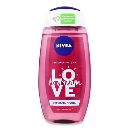 Гель-Догляд Для Душу Свіжість Півонії Nivea, Пластикова Пляшка 250мл