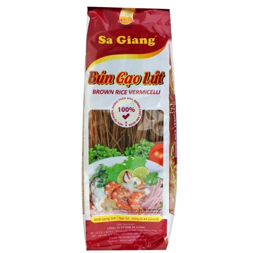 Макаронні вироби Sa Giang Вермішель з коричневого рису 200г