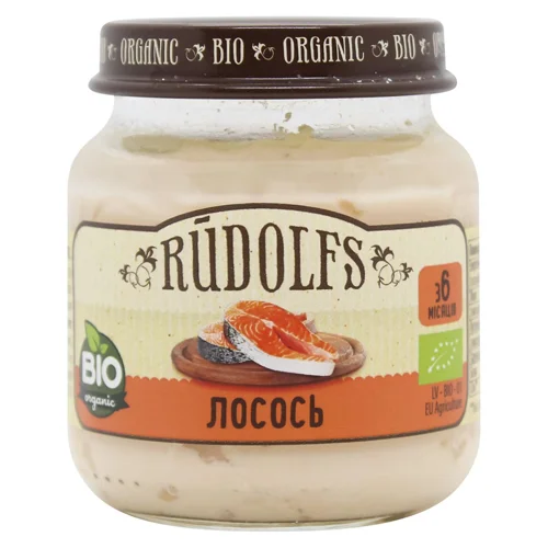 Пюре Rudolfs Лосось для дітей з 6 місяців 120г