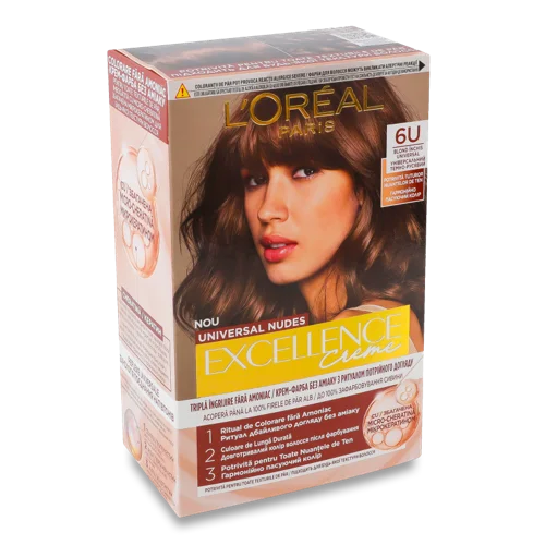 Крем-фарба Для Волосся Без Аміаку Excellence Creme №6U, Лореаль Парі 1шт