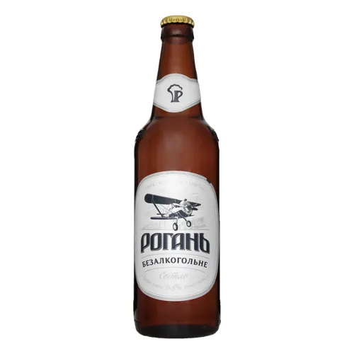 Пиво 0.5л 0.5% світле пастеризоване Рогань пл