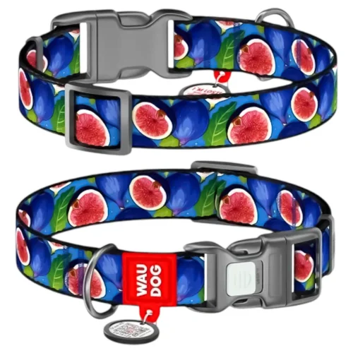 Нашийник для собак Waudog Інжир Nylon з QR паспортом XS 20-30см