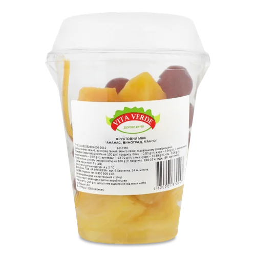 Фруктовий Мікс Вищого Ґатунку Vita Verde Ананас-Виноград-Манго, 200г