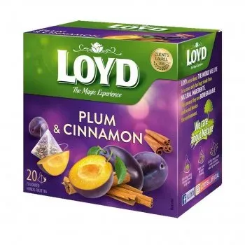 Фруктовий чай Loyd слива та кориця 40г (20 пірамідок)