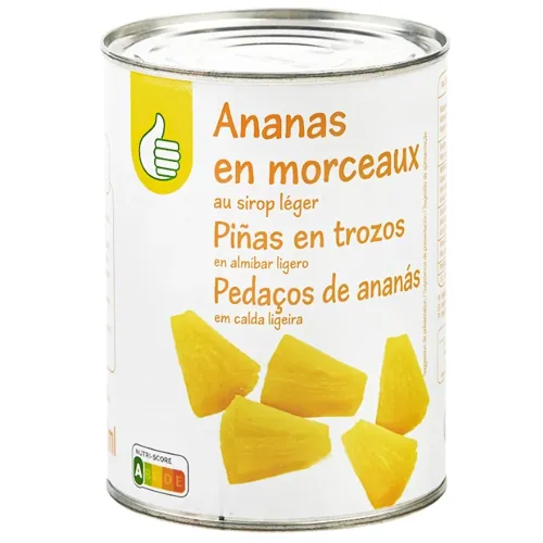 Ананас Ашан шматочки в сиропі 340г
