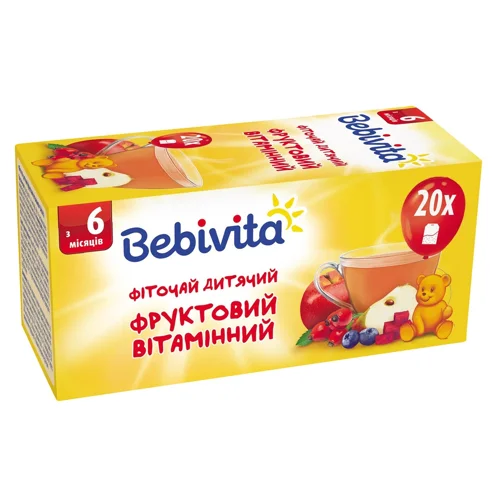 Фіточай Bebivita фруктовий вітамінний для дітей з 6 місяців 30г
