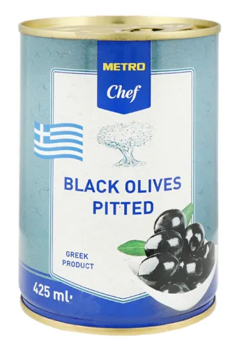 Оливки чорні без кісточки Metro Chef з/б 400г