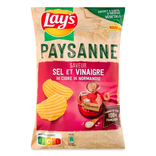 Чипси Lay's Paysanne, Смак Норманд Солі-Сидров Оцту, в/ґ, 150 г