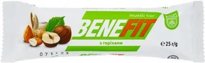 Батончик Baum Pharm Бенефіт з горіхами 25г
