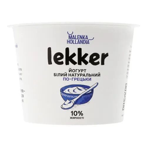 Йогурт 10% білий натуральний По-грецьки Lekker 250г