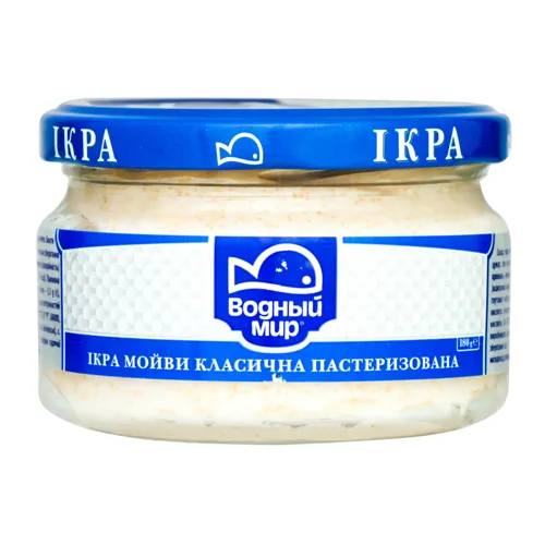 Ікра мойви класична Водний Світ з скляної банки 180г