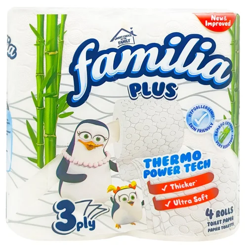 Туалетний папір Familia Bamboo Extract 3-шаровий 4шт