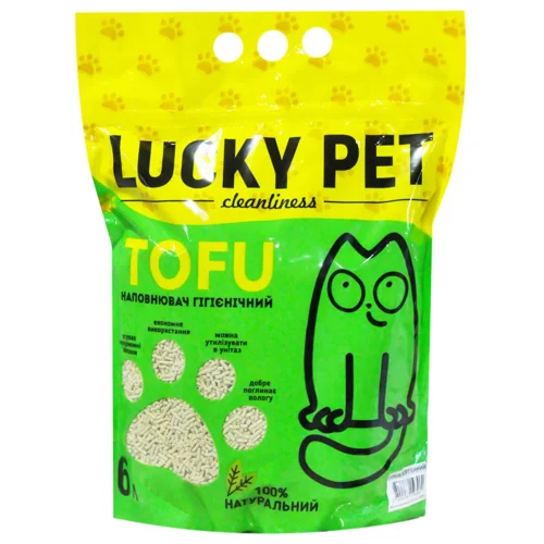 Наповнювач з тофу Lucky Pet для котячого туалету гіпоалергенний 6л