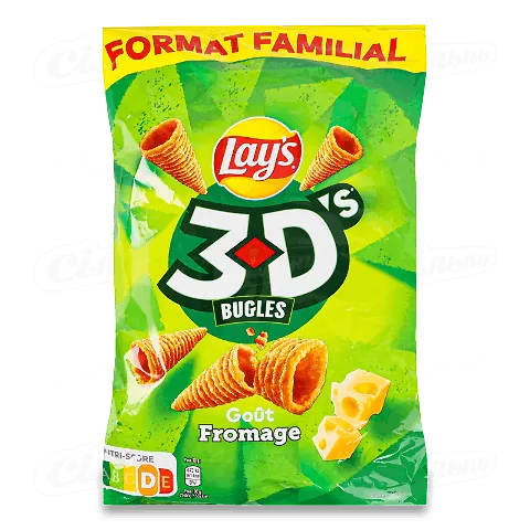 Снеки Lay's 3D'S Bugles кукурудзяні смак сиру, 150г
