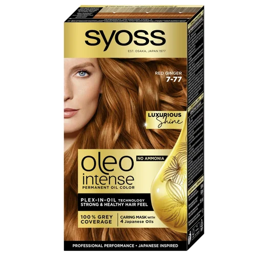Фарба Syoss Oleo для волосся яскраво мідний 7-77