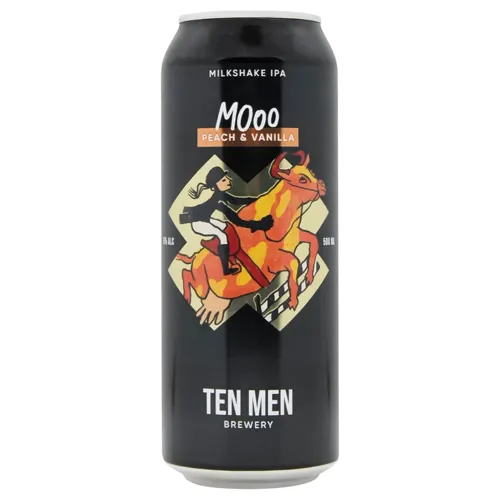 Пиво Ten Men Mooo Peach & Vanilla світле нефільтроване 5% 0,5л