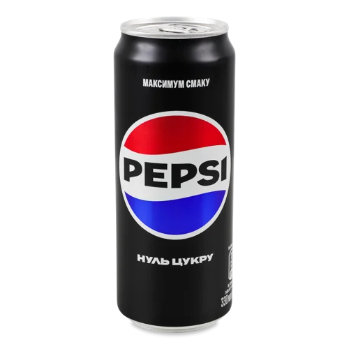 Напій Безалкогольний Сильногазований Безкалорійний На Ароматизаторах Нуль Цукру Pepsi З/б 330мл
