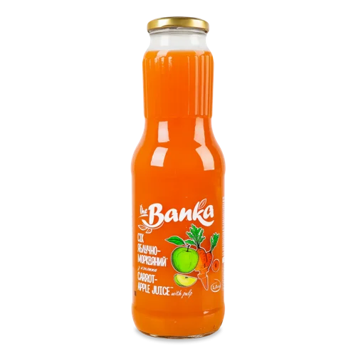 Сік Яблучно-Морквяний Відновлений Пастеризований, В/ґ, 1л