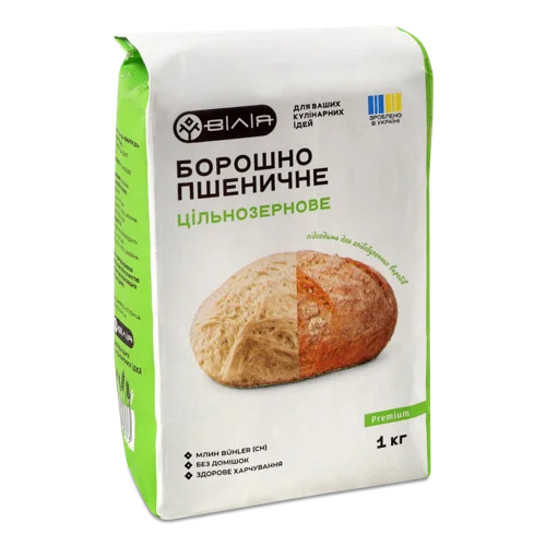 Борошно Пшеничне Цільнозернове Вілія, м/у, 1 кг