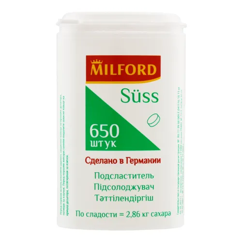 Замінник цукру Milford п/у 39г
