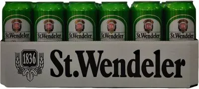 Упаковка пива St.Wendeler Lager світле фільтроване 5.3% 0.5л.х 24 шт