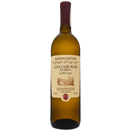 Вино Зоря Кахетії Алазанська долина біле напівсолодке 11-12.5% 0,75л