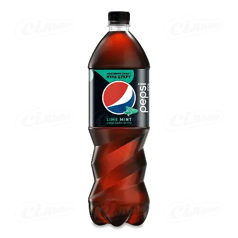 Напій Pepsi лайм-м'ята безалкогольний, газований, безкалорійний, 1л