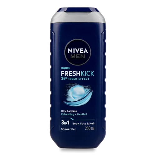 Гель для Душу Nivea Men Fresh Kick, В/ґ, Пластикова Пляшка, 250 мл