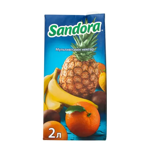 Нектар неосвітлений Мультивітамін Sandora т/п 2л