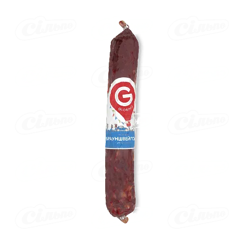 Ковбаса «Глобино» «Брауншвейгська» сиров'ялена вищого ґатунку, кг