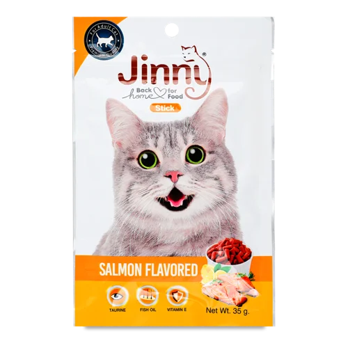 Корм Для Дорослих Котів Палички З Лососем Jinny, В/ґ, 35г