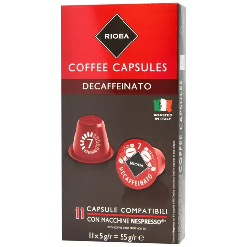 Кава Rioba Decaffeinato в капсулах 5г х 11шт